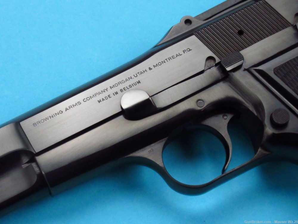 Rare 1973 Tangent slotted Browning Hi Power Belgian pistol 9mm Luger BHP-img-9