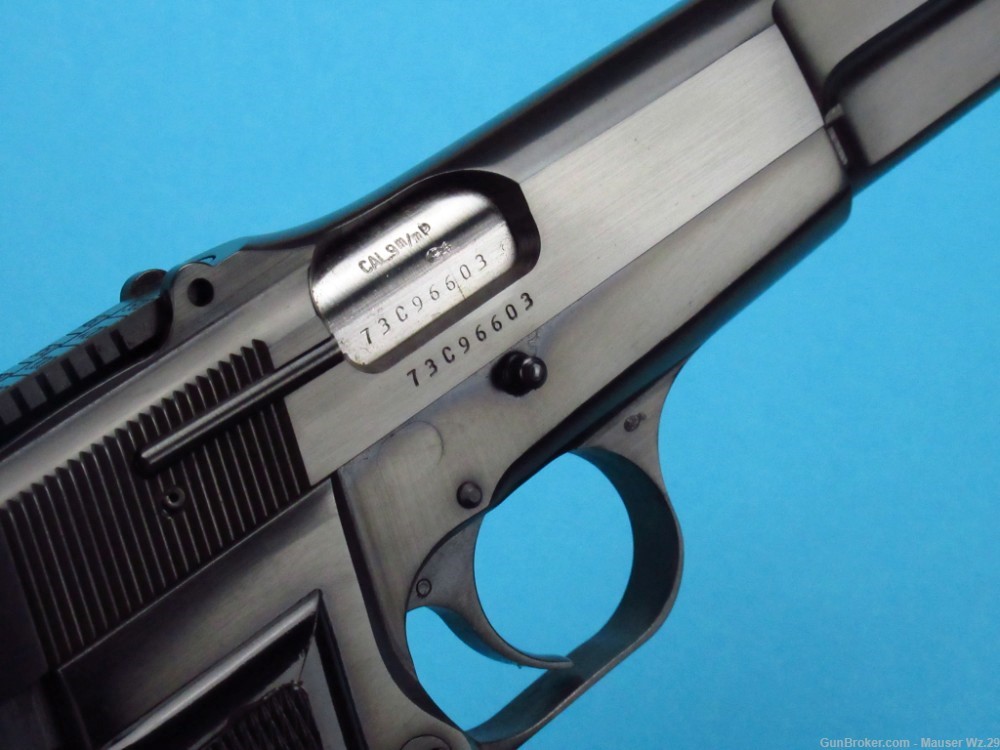Rare 1973 Tangent slotted Browning Hi Power Belgian pistol 9mm Luger BHP-img-58