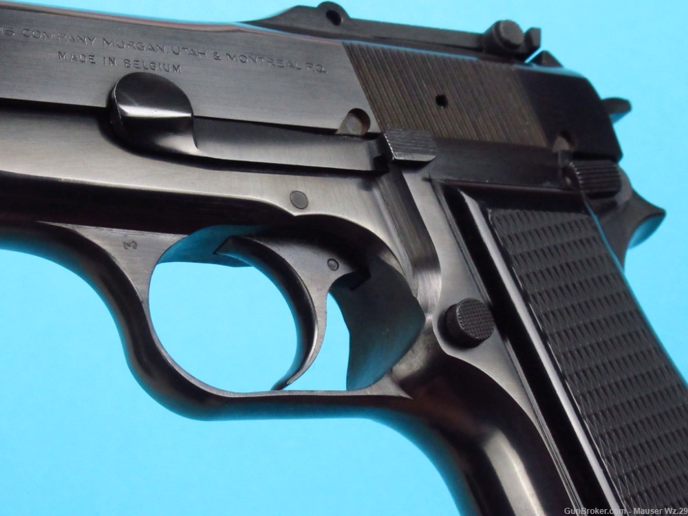 Rare 1973 Tangent slotted Browning Hi Power Belgian pistol 9mm Luger BHP-img-27