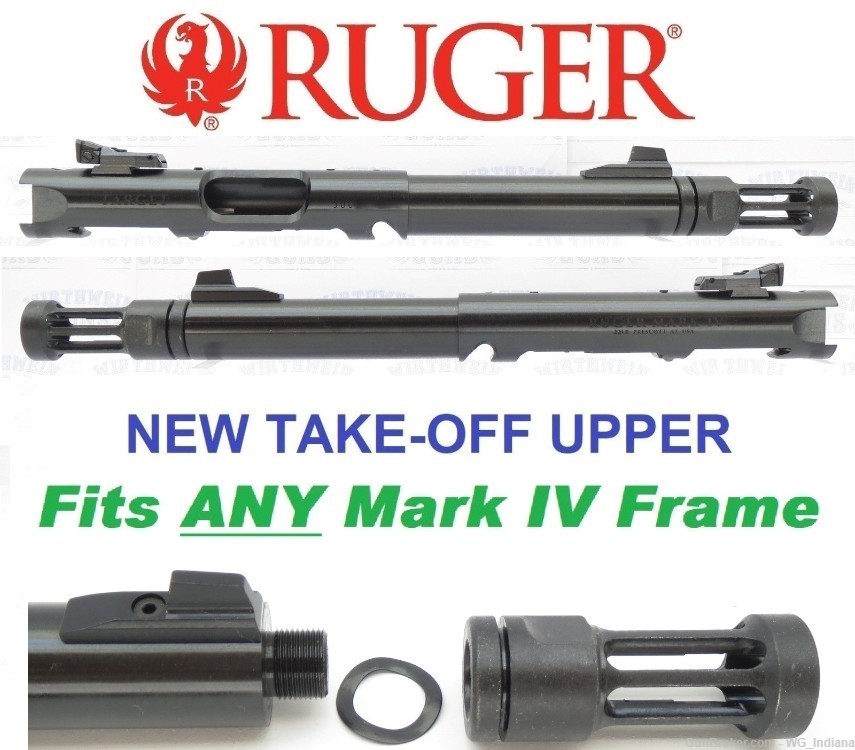 NEW Ruger Mark IV TARGET Upper Model 40176 5.5" Threaded 1/2x28 Flash Hider-img-0