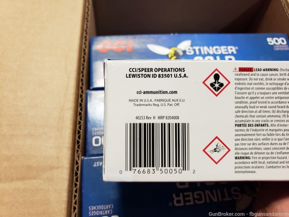 IN STOCK! 5000 ROUNDS NEW CCI STINGER .22 LR 32 HP COPPER 22 50 CCI50 MAG-img-5