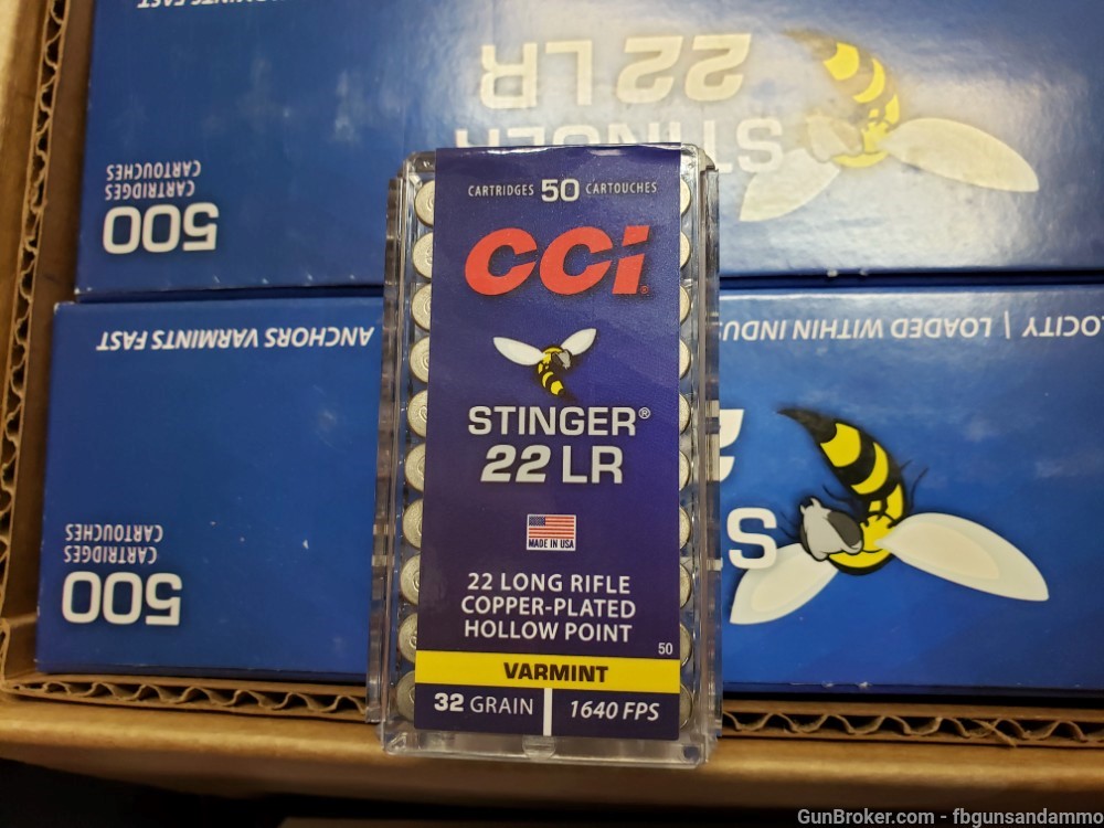 IN STOCK! 5000 ROUNDS NEW CCI STINGER .22 LR 32 HP COPPER 22 50 CCI50 MAG-img-7
