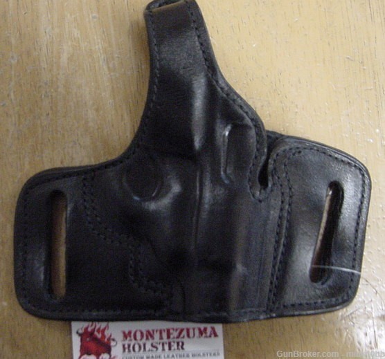 Montezuma Belt Side Black Holster Open End Ruger MK3 -img-0