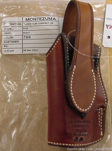 Montezuma Field Holster Glock Sub Compact 26   Tan -img-1