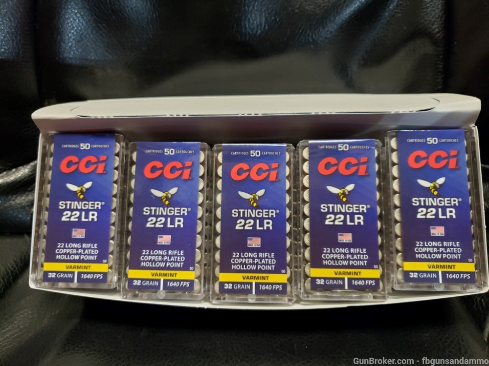 IN STOCK! 500 ROUNDS NEW CCI STINGER .22 LR 32 HP COPPER 22 50 CCI50 MAG-img-0