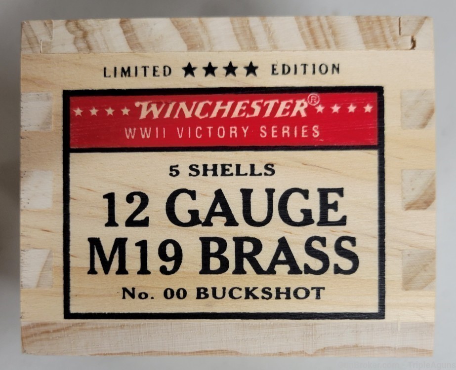 WWII Victory Series 12 gauge Solid Brass M 19 00 Buck collector shotshells-img-0