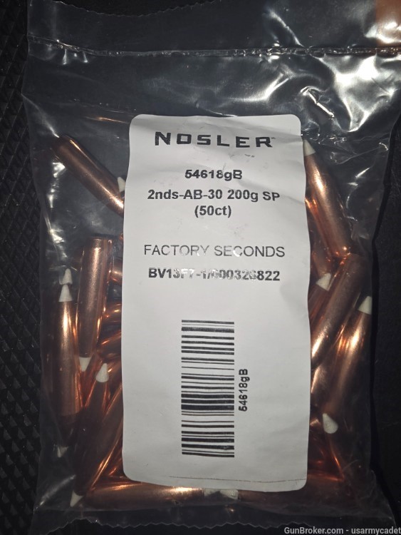 Nosler .30 Cal 200gr Accubond Factory 2nds-img-0