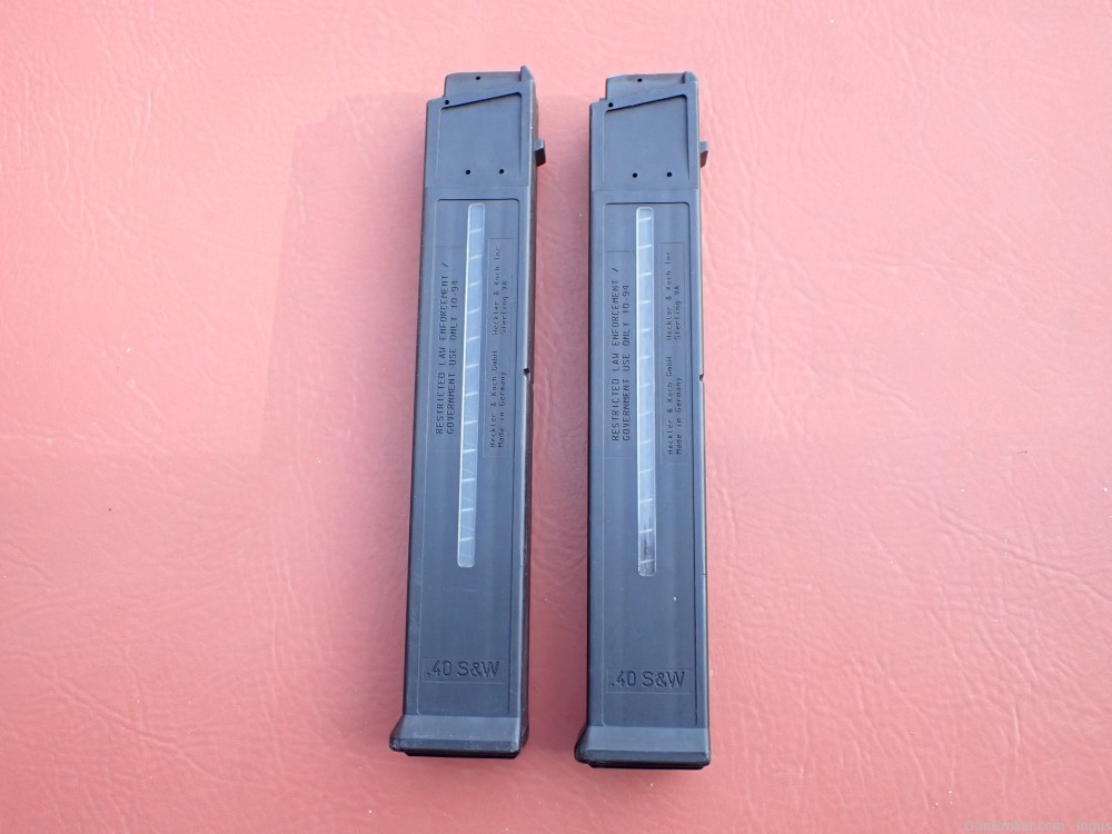 (2 TOTAL) HECKLER & KOCH UMP 40S&W FACTORY 30RD MAGAZINE (L.E. MARKED)-img-0