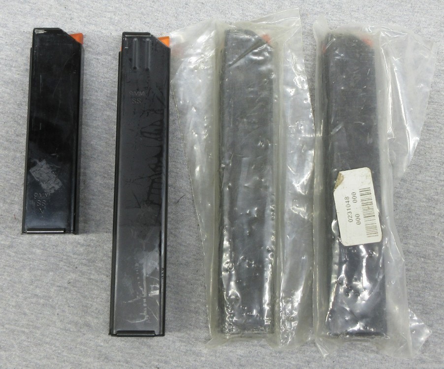 ASC & C Products 9mm AR15 4 Magazine Lot Three 32rd Mags One 20rd Mag-img-0