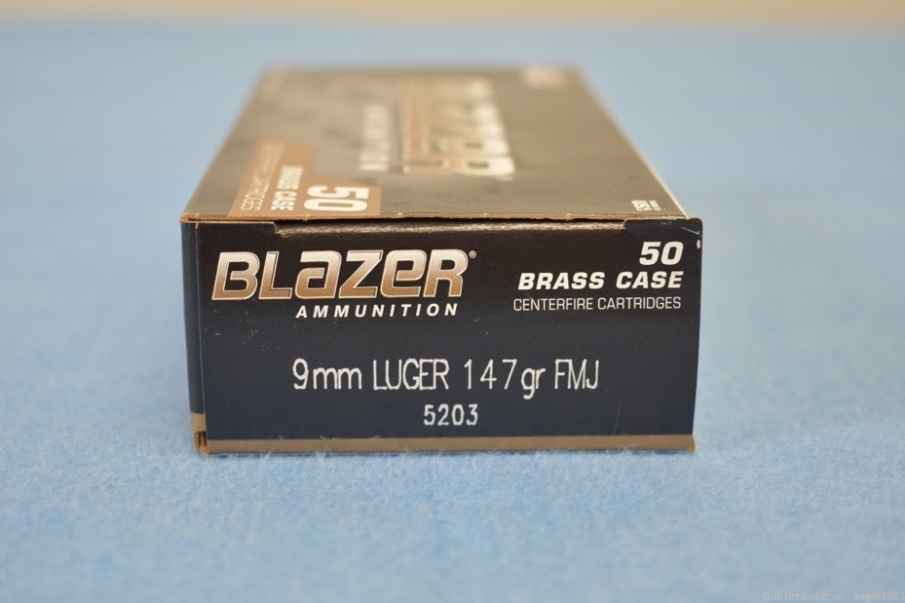 CCI/Blazer Ammunition 5203 - 9mm - 147 gr FMJ - 50 rds-img-1