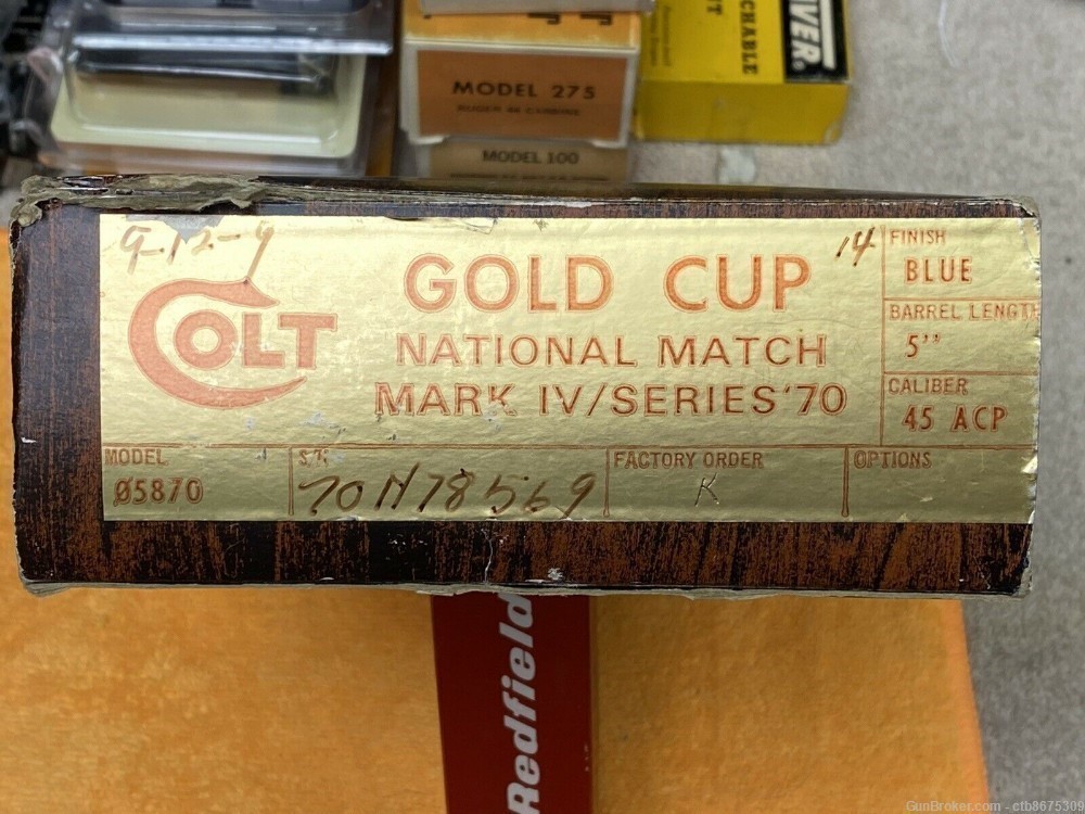 Colt Gold Cup National Match Series’70 Original Box-img-0