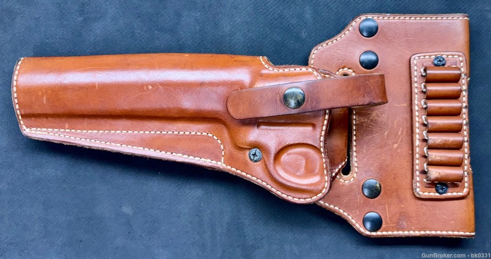 Double D Leather Left Hand Belt Holster for S&W 686 PLUS-img-0