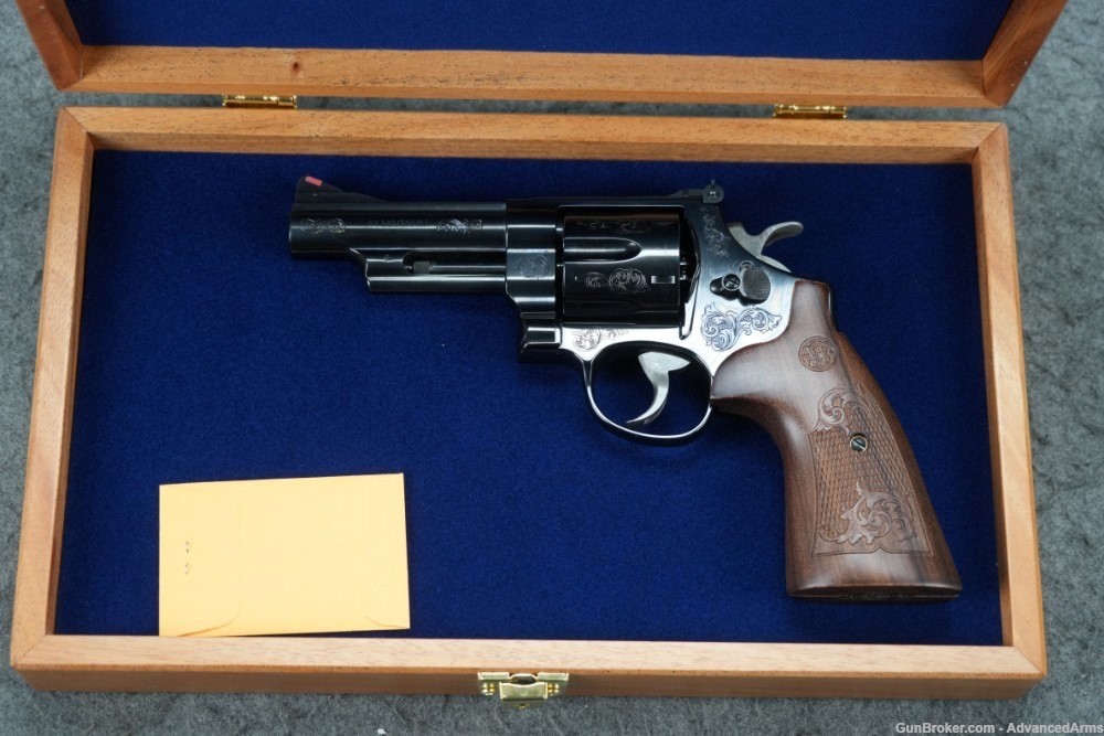 Preowned NEVER FIREDSmith & Wesson Model 29-10 Engraved 44 Magnum 4" Barrel-img-0