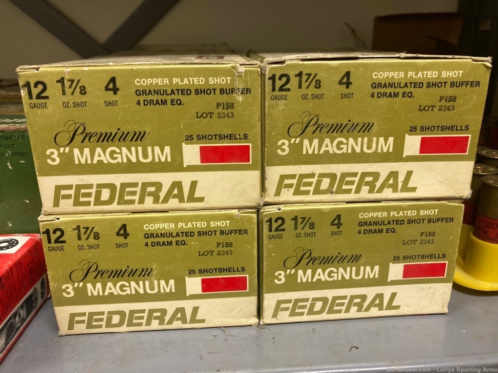 Federal Premium 12 ga. 3” copper plated #4 shot 4 boxes (100 rounds) -img-0