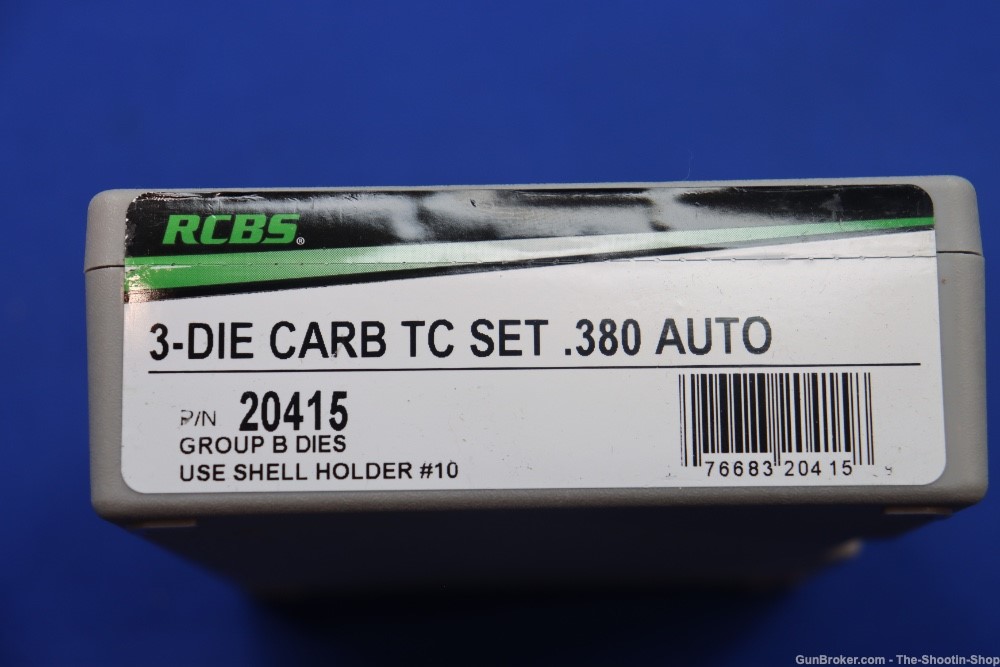 RCBS 3-Die Carbide TC Set 380ACP Pistol Ammo Reloading 20415 LNIB 380 Dies -img-2