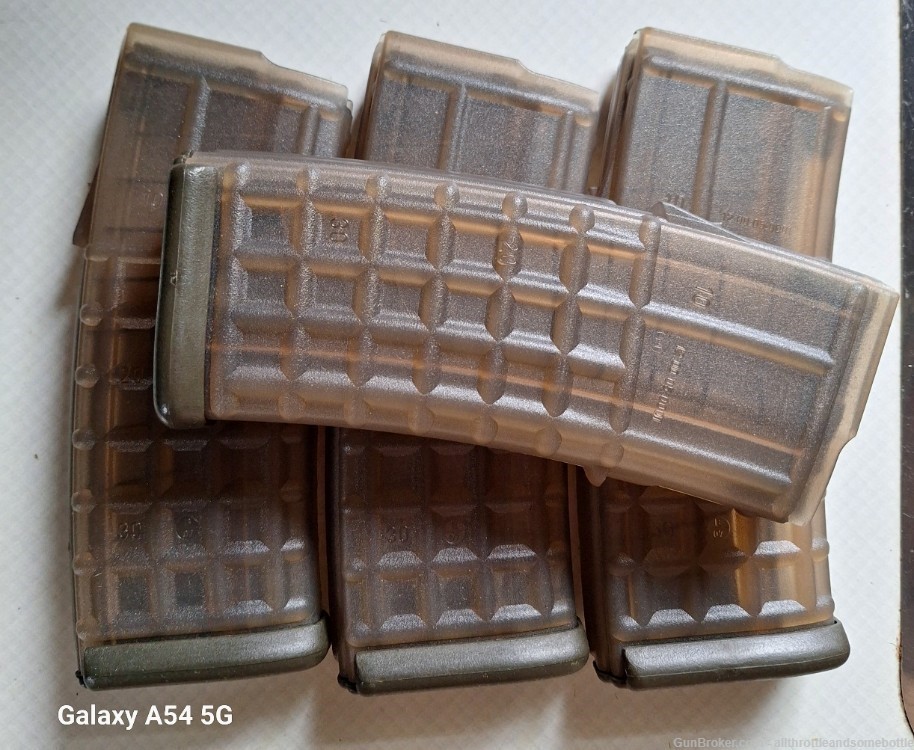 (4) factory OEM Steyr Arms AUG 5.56 Translucent 30 Round Magazines-img-0