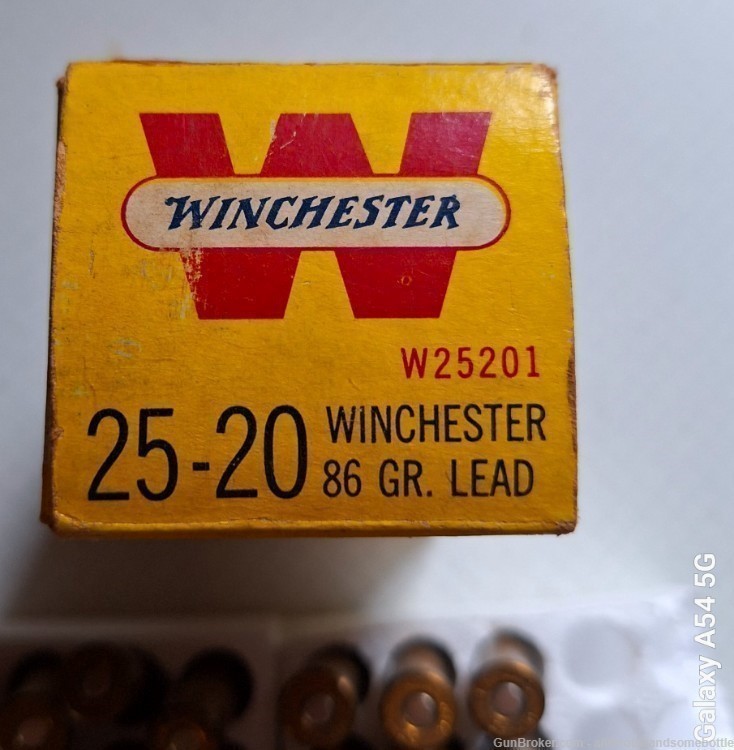 (120) factory rounds (27) brass 25-20 Winchester in Rem & Win-img-0