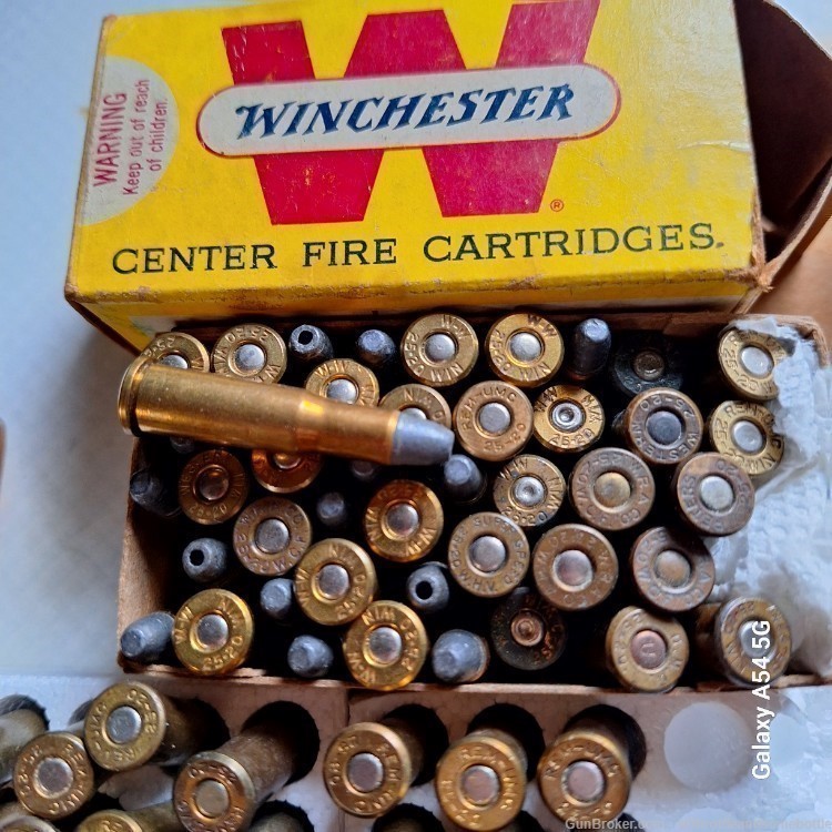 (120) factory rounds (27) brass 25-20 Winchester in Rem & Win-img-2