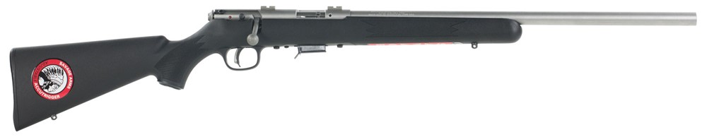 Savage 93R17-FVSS 17 HMR 5rd 21 Heavy Barrel, Stainless, Black Synthetic St-img-0