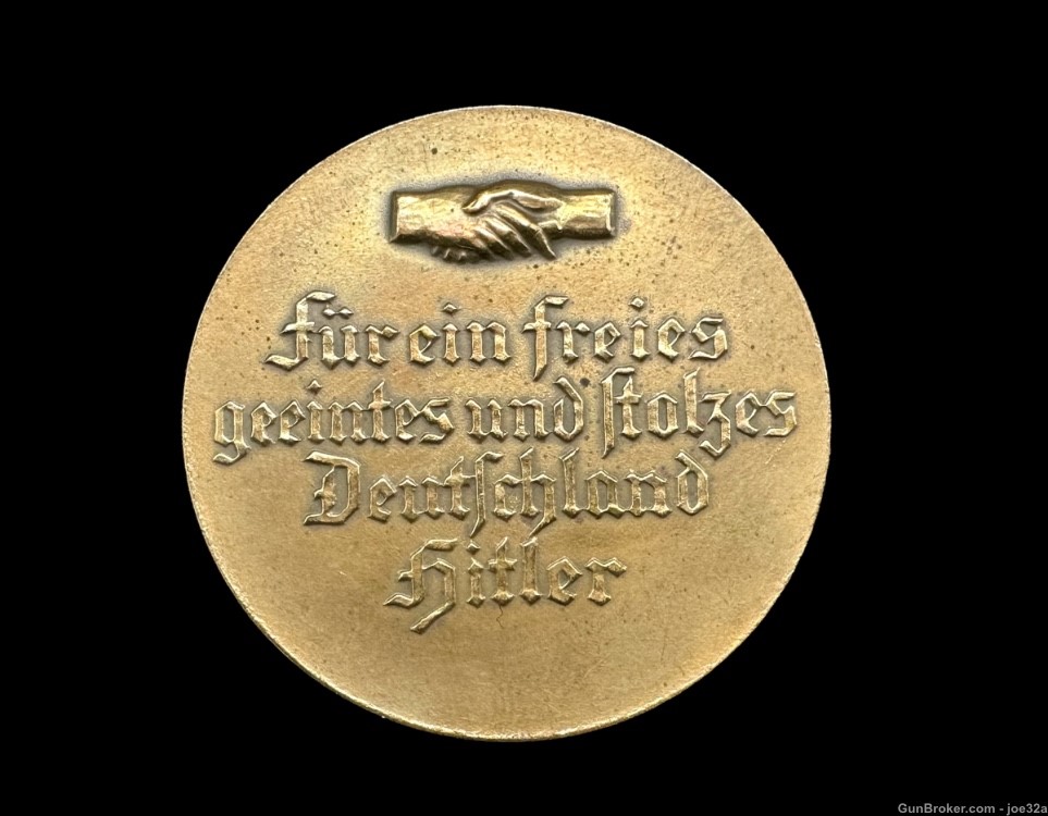 WW2 AH Hindenburg 1933 Friendship Medal w Case sa badge WWII 1933 NSDAP-img-5