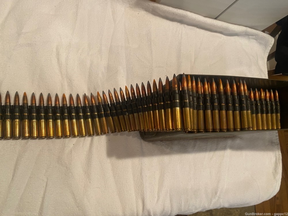 Rare find! 250 rnds. linked .30-06 4 API and 1 M25 tracer pattern. Garand-img-2