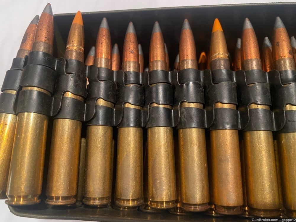 Rare find! 250 rnds. linked .30-06 4 API and 1 M25 tracer pattern. Garand-img-3