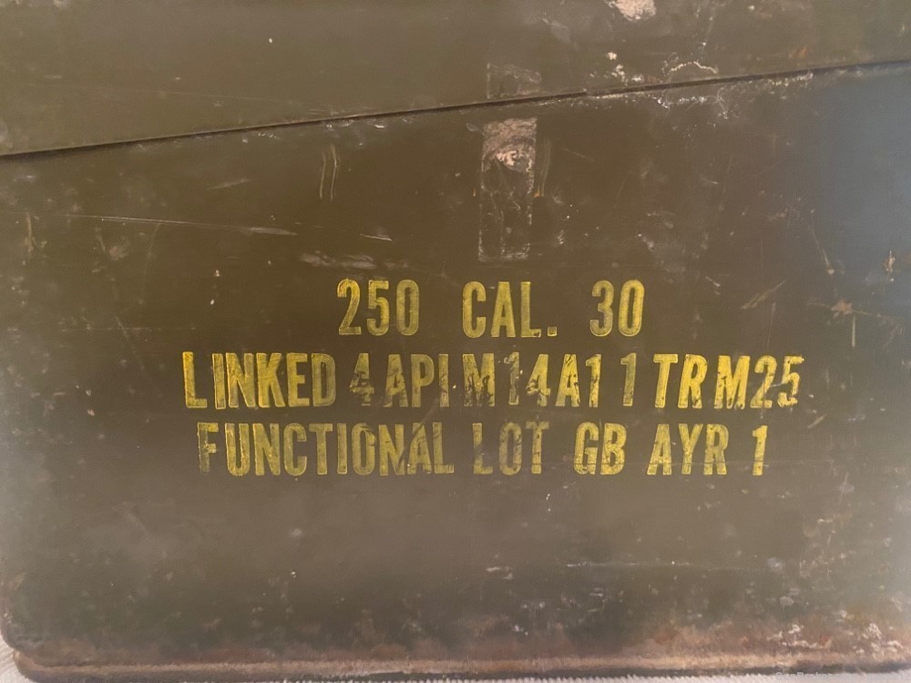 Rare find! 250 rnds. linked .30-06 4 API and 1 M25 tracer pattern. Garand-img-0