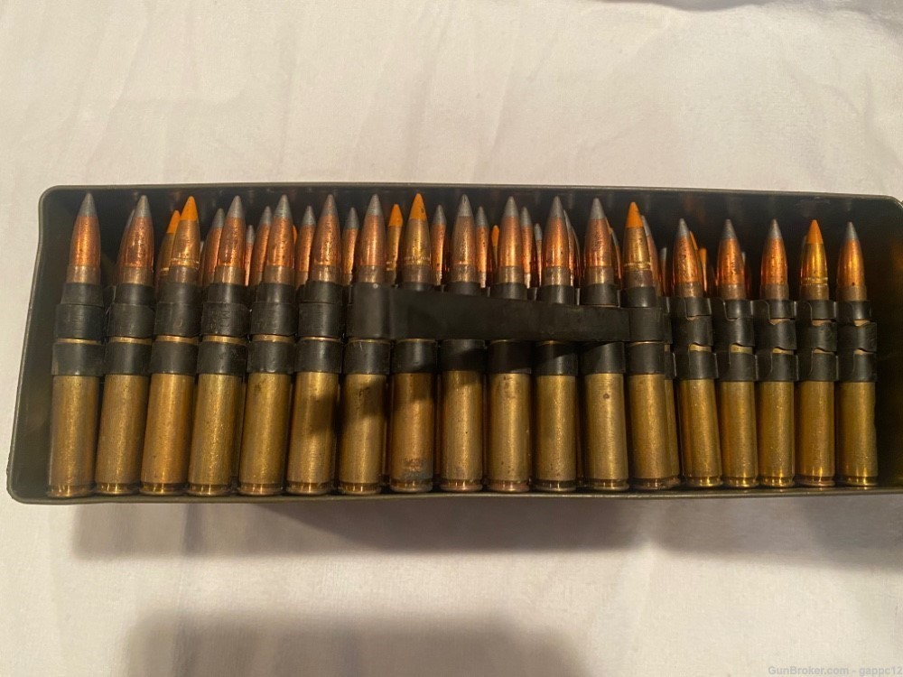 Rare find! 250 rnds. linked .30-06 4 API and 1 M25 tracer pattern. Garand-img-1