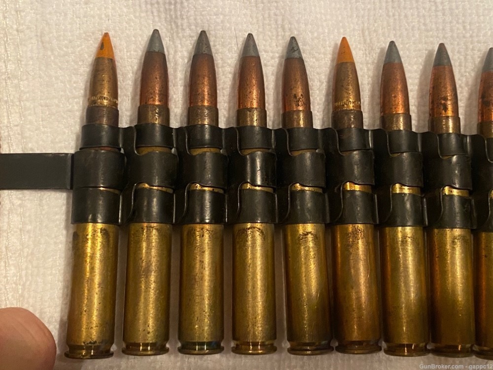 Rare find! 250 rnds. linked .30-06 4 API and 1 M25 tracer pattern. Garand-img-6