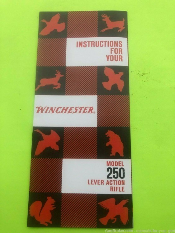 WINCHESTER MODEL 250 LEVER ACTION OWNERS INSTRUCTIONS MANUAL (702)-img-0