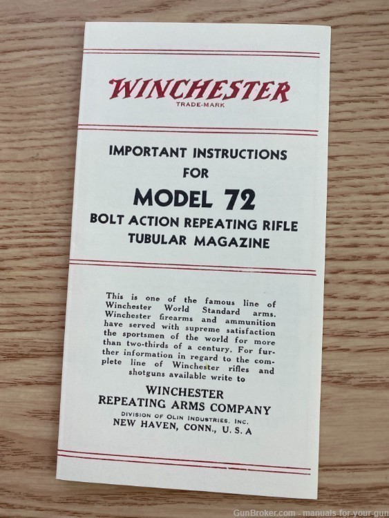 WINCHESTER MODEL 72 BOLT ACTION REPEATER RIFLE (698)-img-0