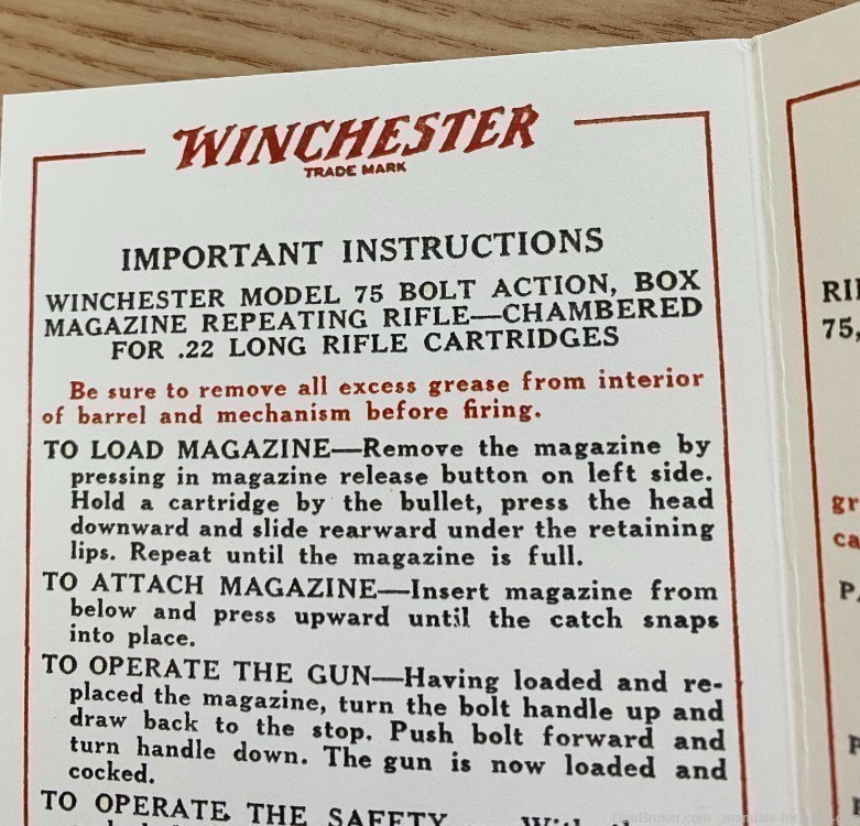 WINCHESTER MODEL 75 22LR BOLT ACTION REPEATING RIFLE (692)-img-1