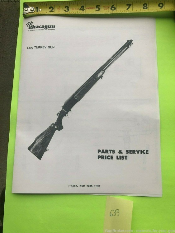 1972 ITHACA LSA TURKEY SHOTGUN PARTS AND SERVICE PRICE LIST (633)-img-5
