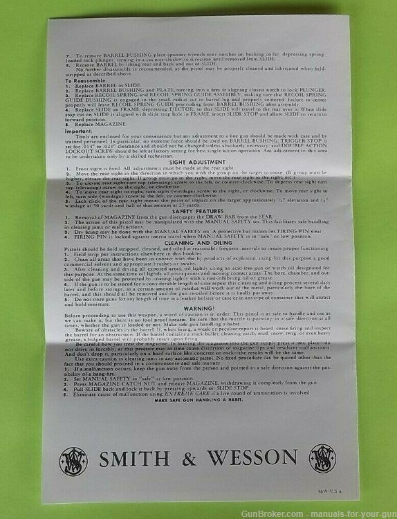 SMITH & WESSON .38 MASTER MODEL 32 PISTOL MANUAL (600)-img-4