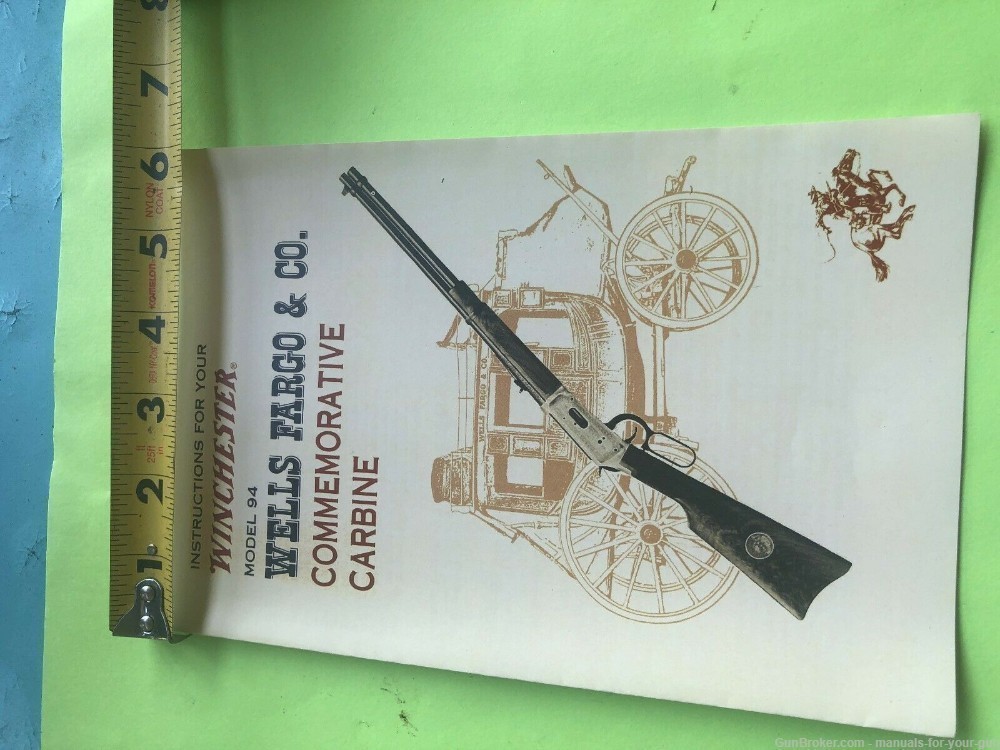 WINCHESTER Instructions for commemorative "WELLS FARGO & CO" Model 94 (597)-img-1