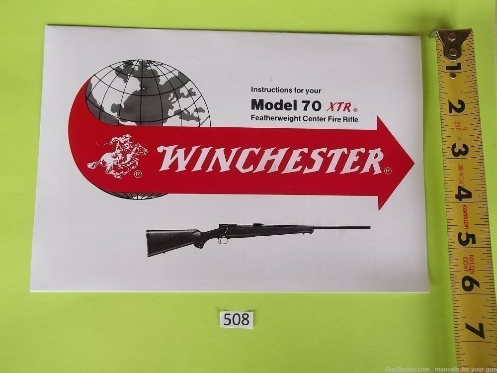 WINCHESTER MODEL 70 XTR RIFLE ASSEMBLY & OPERATING MANUAL (558)-img-3
