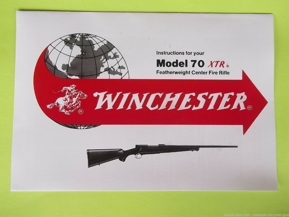 WINCHESTER MODEL 70 XTR RIFLE ASSEMBLY & OPERATING MANUAL (558)-img-0