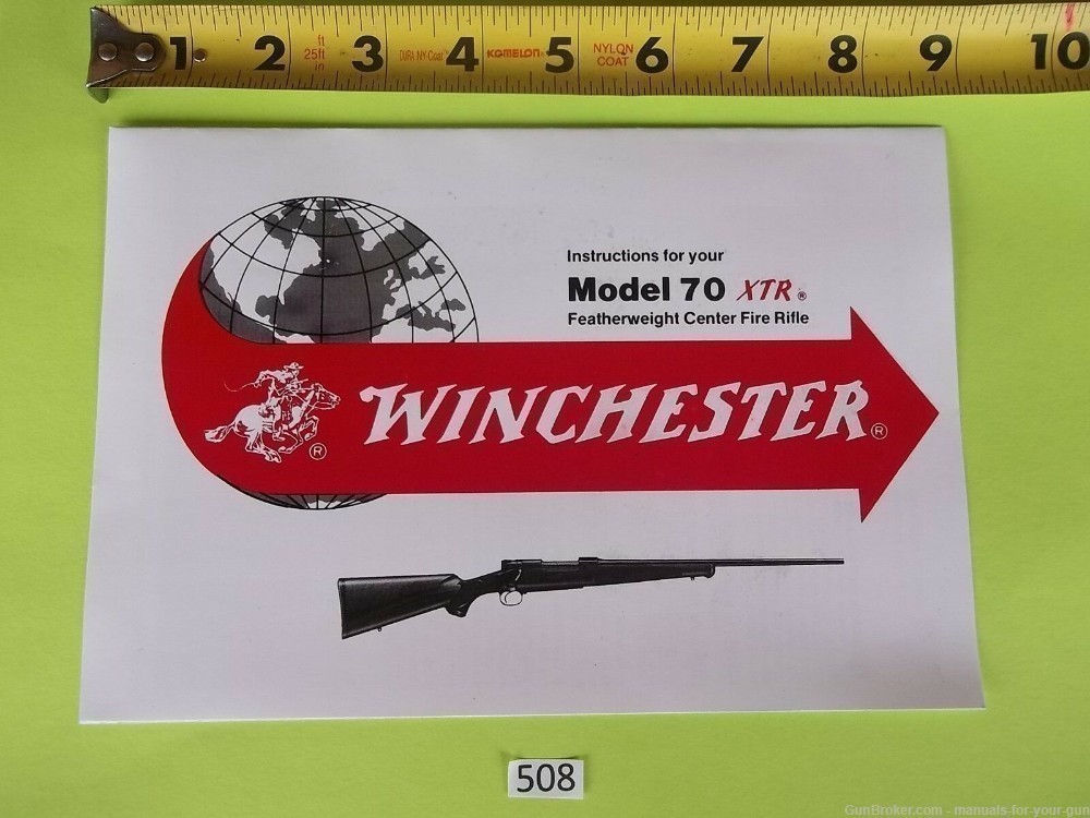 WINCHESTER MODEL 70 XTR RIFLE ASSEMBLY & OPERATING MANUAL (558)-img-2