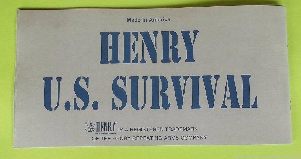HENRY SURVIVAL RIFLE .22 Owners Manual (552)-img-1