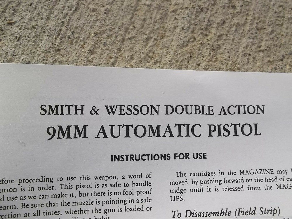 SMITH & WESSON 9MM DOUBLE ACTION SEMI-AUTO MODEL 439 & 539 Manual (549)-img-5