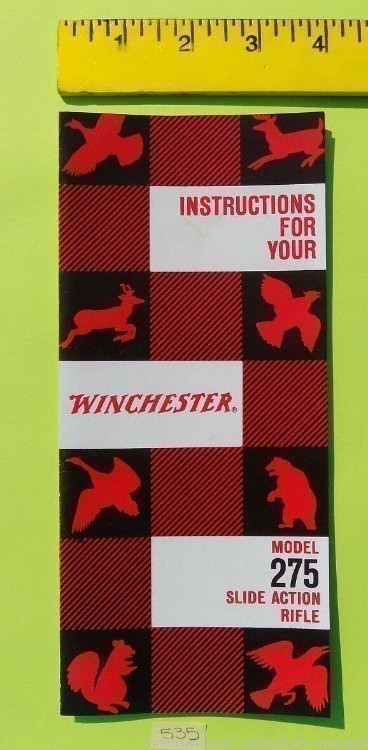 WINCHESTER MODEL 275 SLIDE ACTION RIFLE MANUAL (535)-img-1