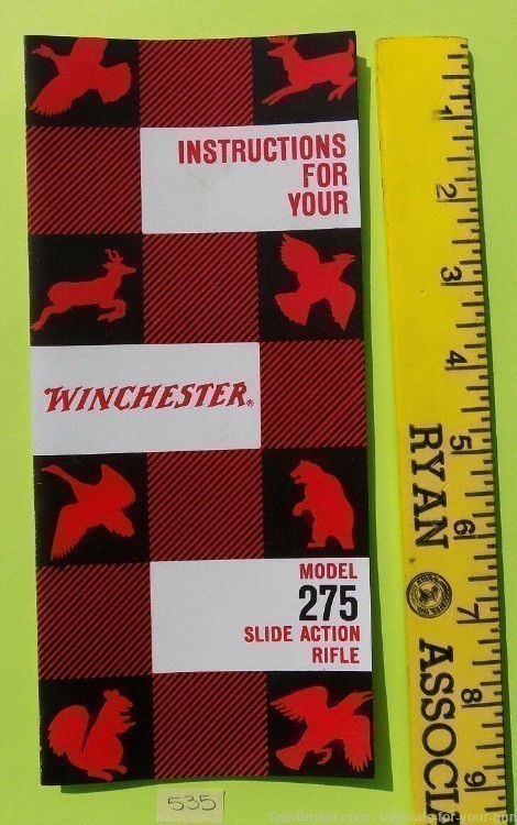 WINCHESTER MODEL 275 SLIDE ACTION RIFLE MANUAL (535)-img-2