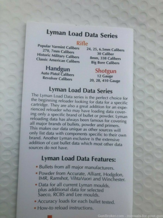 Lyman Reload Data Handbook .270 plus more-img-1