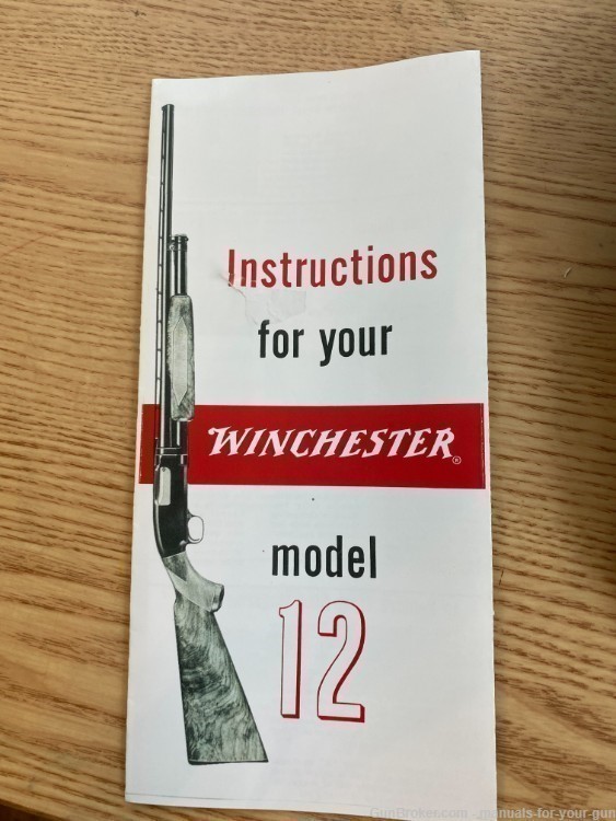 WINCHESTER MODEL 12 INSTRUCTIONS FOLDER/ MANUAL (432)-img-0