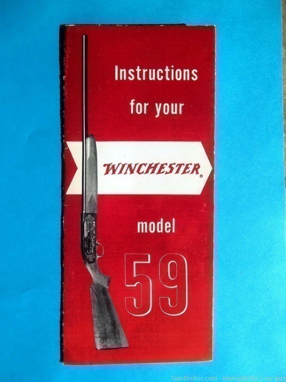 WINCHESTER MODEL 59 SEMI-AUTO SHOTGUN OWNERS INSTRUCTIONS MANUAL (378)-img-0
