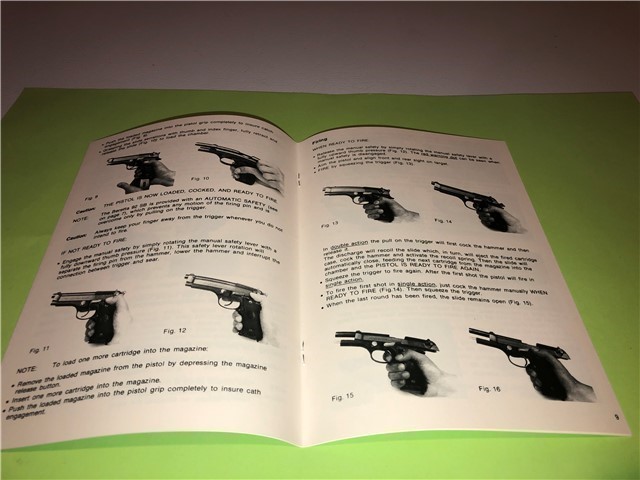 BERETTA 92SB Pistol OWNERS MANUAL 01/84      (370)-img-2
