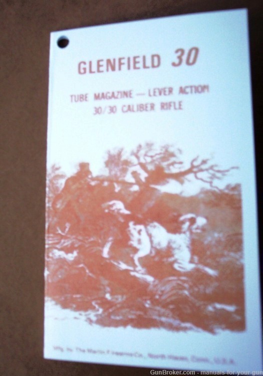 Owner's Manual Glenfield Model 30 Lever Action 30/30 Caliber Rifle (366)-img-0