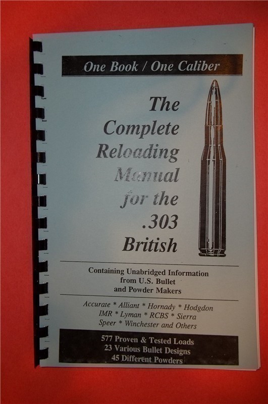 RELOADING MANUAL .303 BRITISH CARTRIDGE (340)-img-0