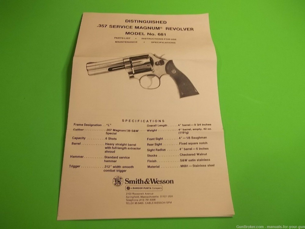 SMITH & WESSON MODEL NO.681 DISTINGUISHED .357 SERVICE MAG REVOLVER MA(333)-img-2