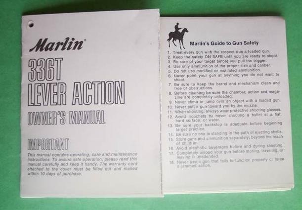 MARLIN MODEL 336T LEVER ACTION OWNERS MANUAL (275)-img-0
